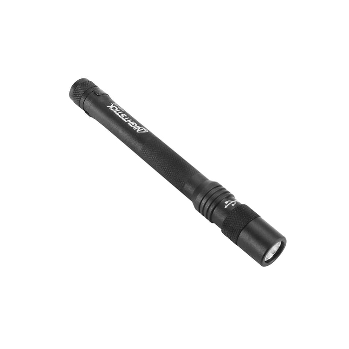 Metal USB Flashlight, USB-C Rechargeable Penlight, 500 Lumens, Li-ion, Black