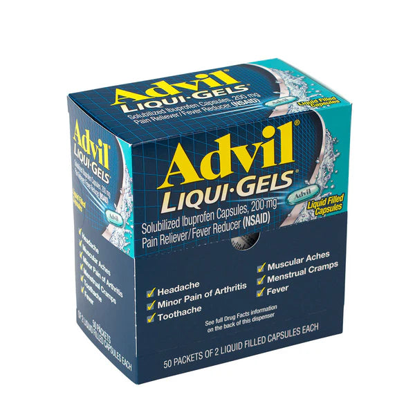 Advil Liquid-Gels Pain Reliever Refill, 50 x 2/Box