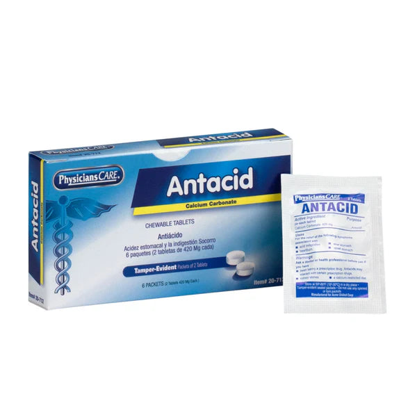 PhysiciansCare Antacid, 6 x 2/Box