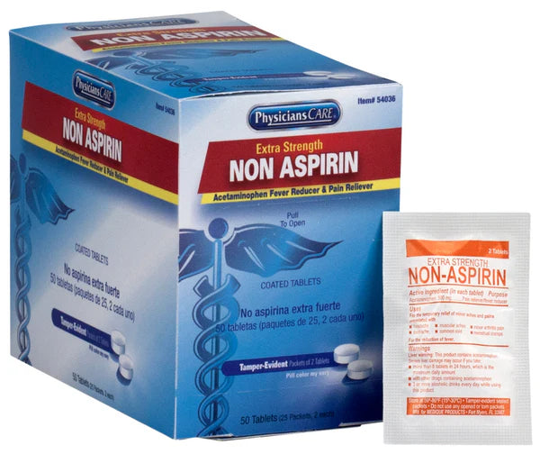 PhysiciansCare Non-Aspirin, 25 x 2/Box