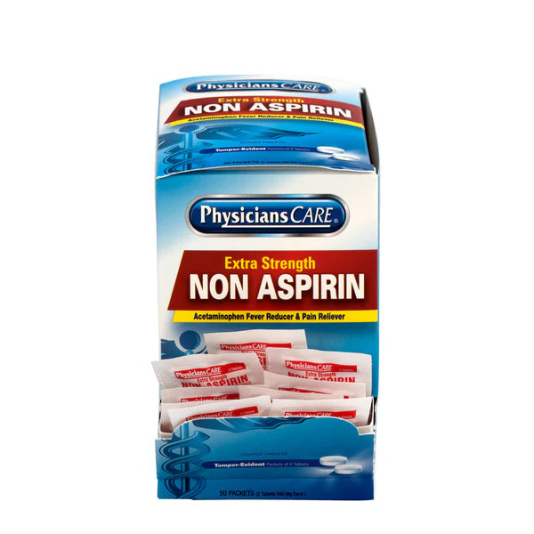 PhysiciansCare Extra-Strength Non-Aspirin Tablets, 500mg, 50 x 2/Box