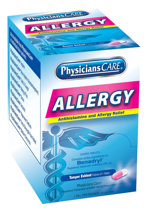 PhysiciansCare Antihistamine Allergy Medication, 50/Box