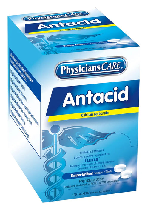 PhysiciansCare Antacid, 125 x 2/Box