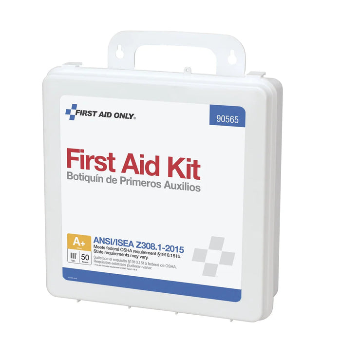 50 Person Bulk Plastic First Aid Kit, ANSI A+, Type III