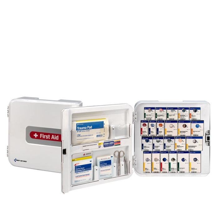 SmartCompliance Complete First Aid Plastic Cabinet with Meds, ANSI 2021 Class A+