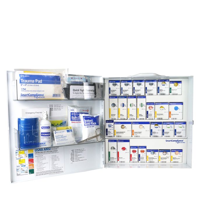 SmartCompliance Large Metal First Aid Cabinet without Medications for General Business, ANSI 2021 Class B