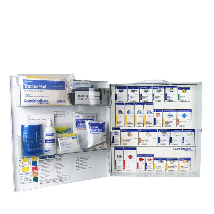 SmartCompliance Large Metal First Aid Cabinet without Medications for Food Service, ANSI 2021 Class B