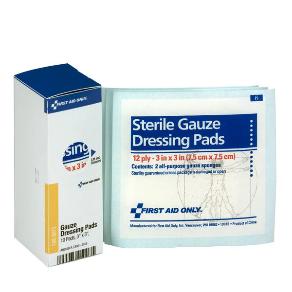 SmartCompliance Refill 3" x 3" Sterile Gauze Pads, 10 / Box