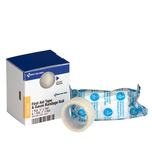 SmartCompliance Refill 1/2"x5 yd. First Aid Tape and 2" Conforming Gauze Bandage Roll, 1 / Box