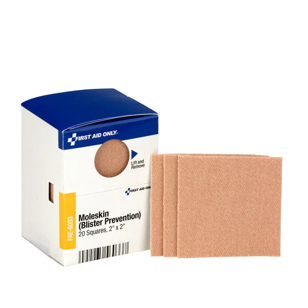 SmartCompliance Refill 2" x 2" Moleskin Blister Prevention, 20 / Box