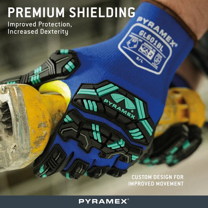 15g Liner, Micro‑Foam Nitrile Grip, Level 2 Impact Protection, Reinforced Thumb Saddle, Touchscreen Capable, Vend‑Packed