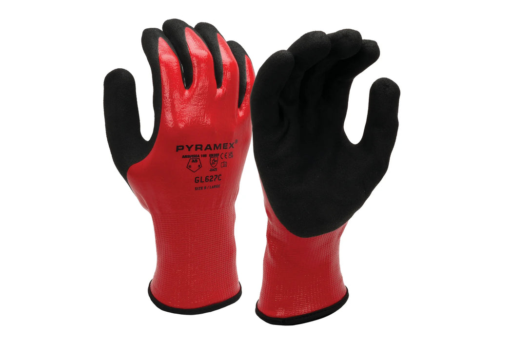 18g HPPE Blended Liner, Double-Dipped Nitrile, Waterproof Cuff, Touchscreen Capability, ANSI/ISEA 105 Cut Level A5
