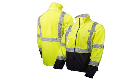 Class 3 Hi-Vis Lime Jacket w/ Inner Fleece Lining