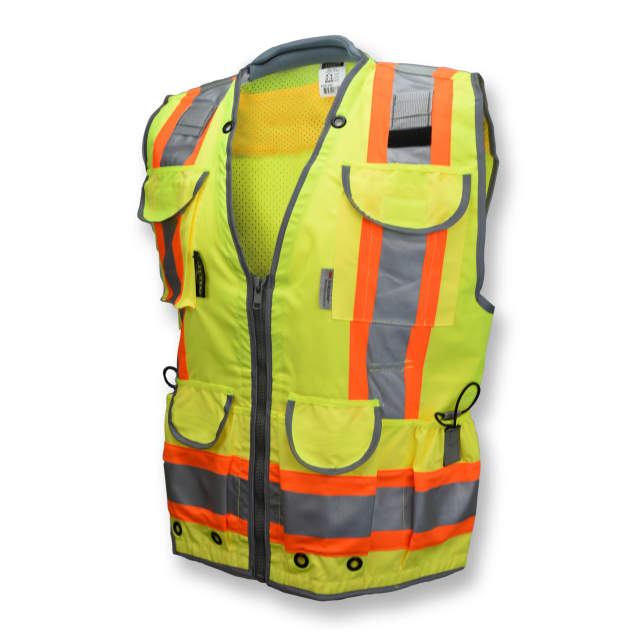 Radians High Vis Class 2 Heavy Woven Two Tone Engineer Vest, ANSI/ISEA 107, Type R, Class 2