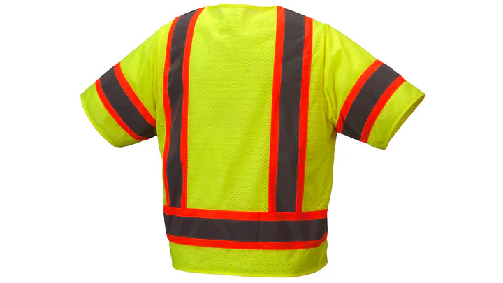 ANSI Class 3 Hi-Vis Safety Vest, 8-Pockets, Zipper