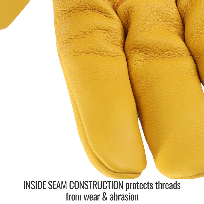 Premium Grain Deerskin Winter Drivers Glove