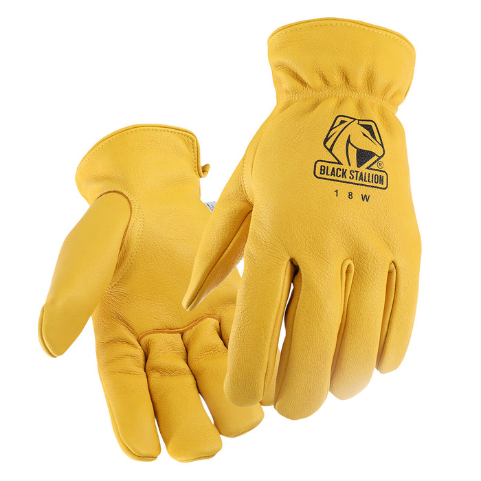 Premium Grain Deerskin Winter Drivers Glove