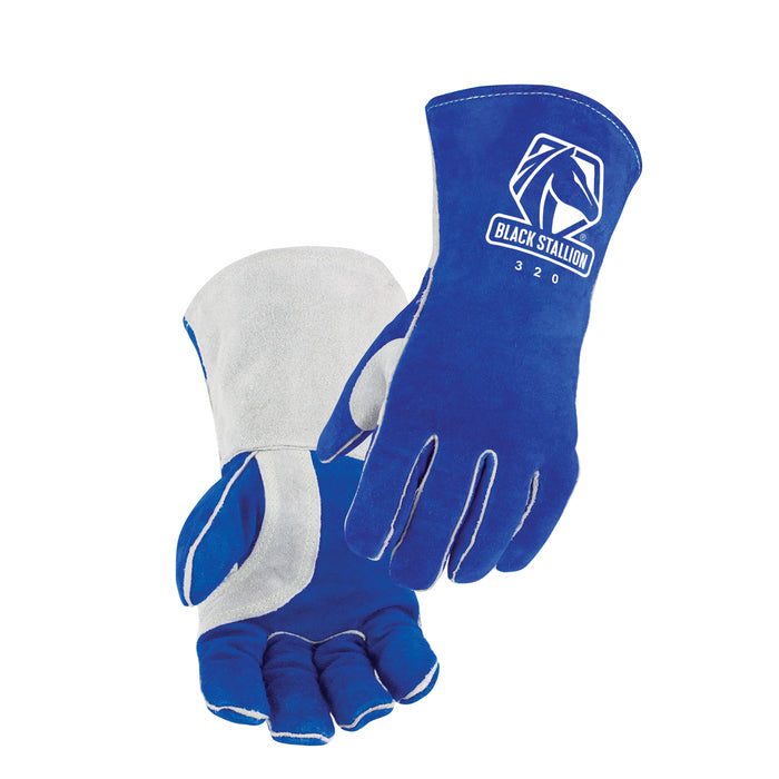 Side Split Cowhide Stick Glove w/CushionCore™ Liner