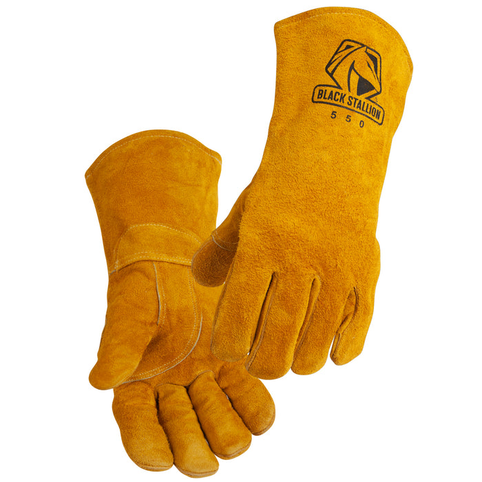 Split Cowhide Stick Glove w/ Pull Tab