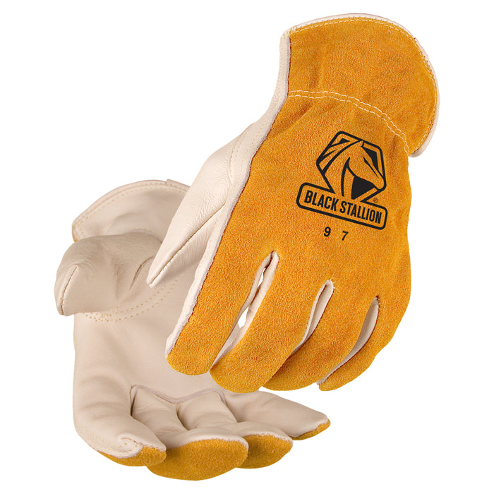 Grain Cowhide Palm Drivers Glove, without Kevlar® Stitching