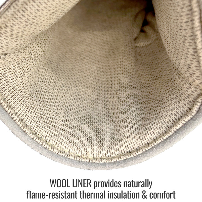 14" Aluminized Pre-Oxidized Aramid & Split Cowhide Stick Glove