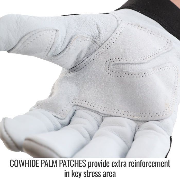 ToolHandz CORE Goatskin Palm Mechanics, Cowhide Palm Patches, ANSI/ISEA 105 Cut Level A6