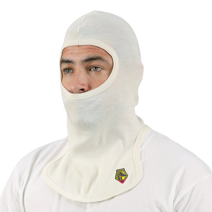Single Layer Meta-Aramid/FR Viscose Knit Balaclava with Front and Back Drapes, Universal