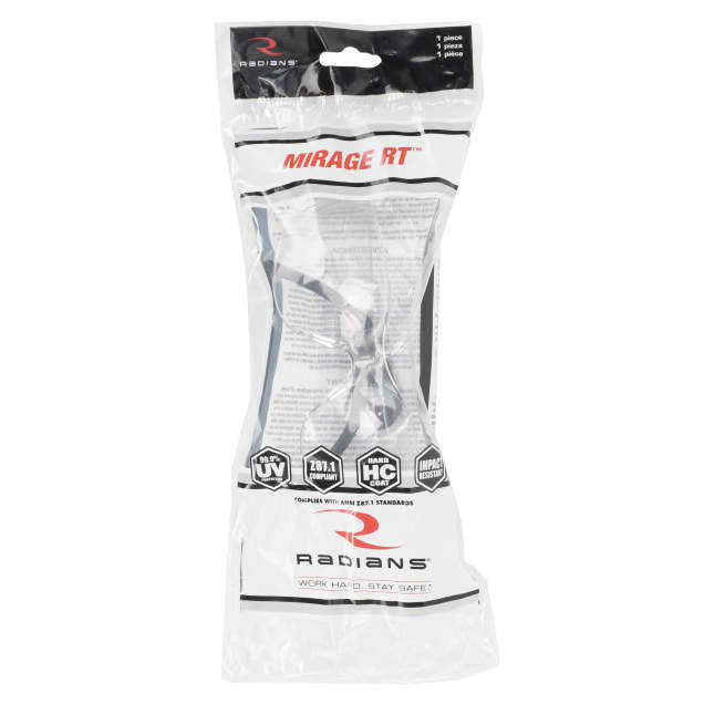 Mirage™ Safety Eyewear, Rubber Tipped Temples