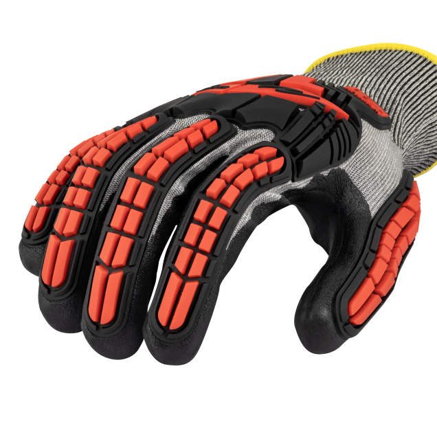 Radians Foam Nitrile Coated Glove w/TPR Impact Protection, ANSI/ISEA 105 Cut Level A8