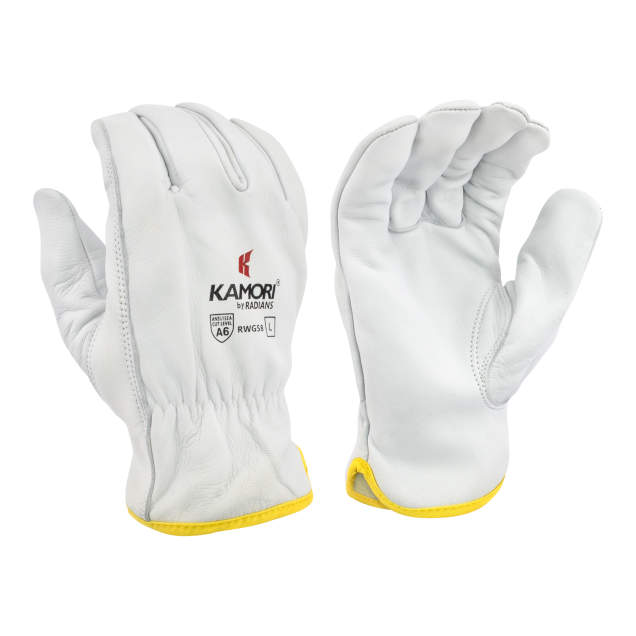 Radians KAMORI Goatskin Work Glove w/Kevlar Lining, ANSI/ISEA 105 Cut Level A6