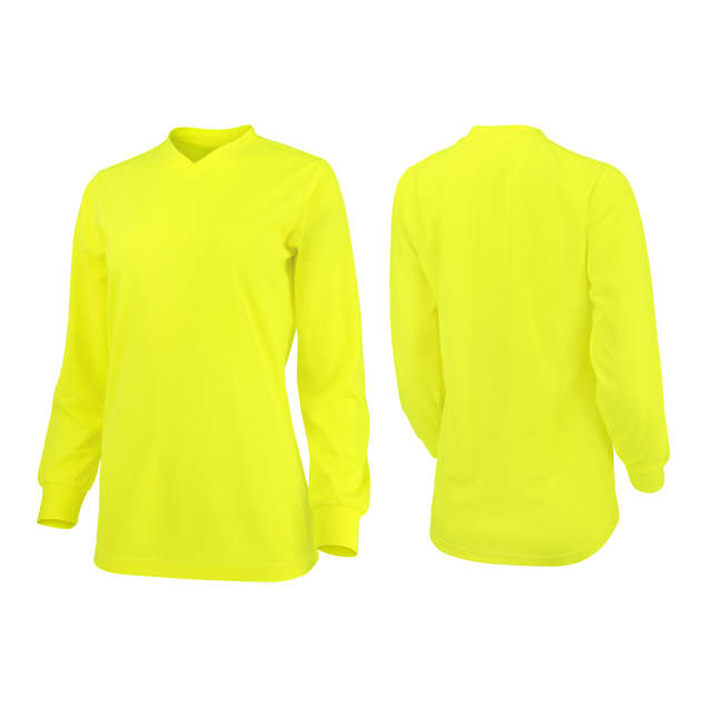 Radians Women's Non Rated Hi-Vis Lime Long Sleeve Shirt with Max-Dri™