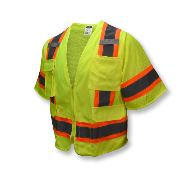 Radians Class 3 Hi-Vis Lime Surveyor Type R Safety Vest