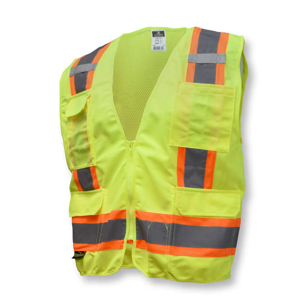 Radians Class 2 Hi-Vis Lime Surveyor Type R Safety Vest