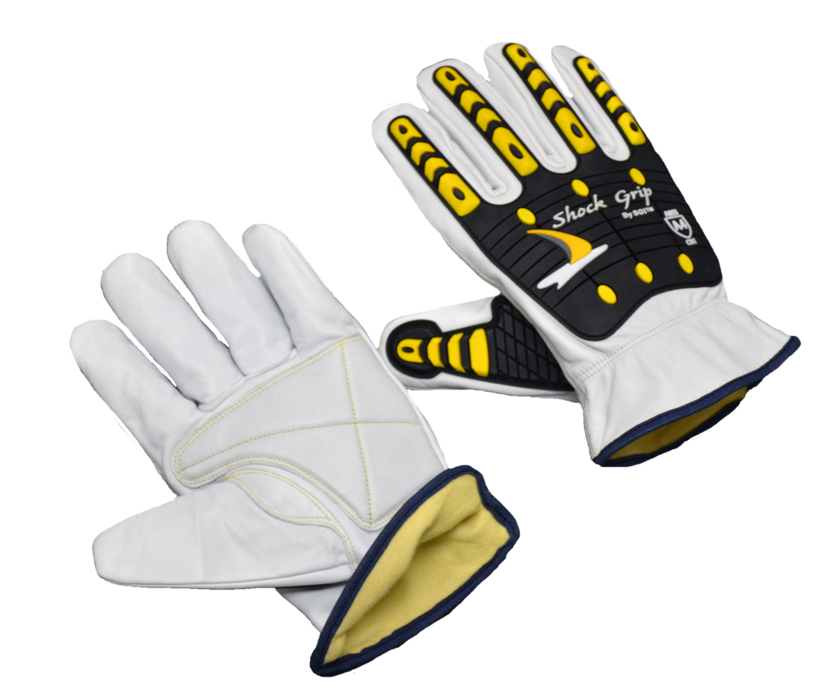 Goatskin Drivers, Aramid/HPPE Liner, TPR Fingers, Thumb & Back of Hand, Double Palm, ANSI/ISEA 105 Cut Level A4