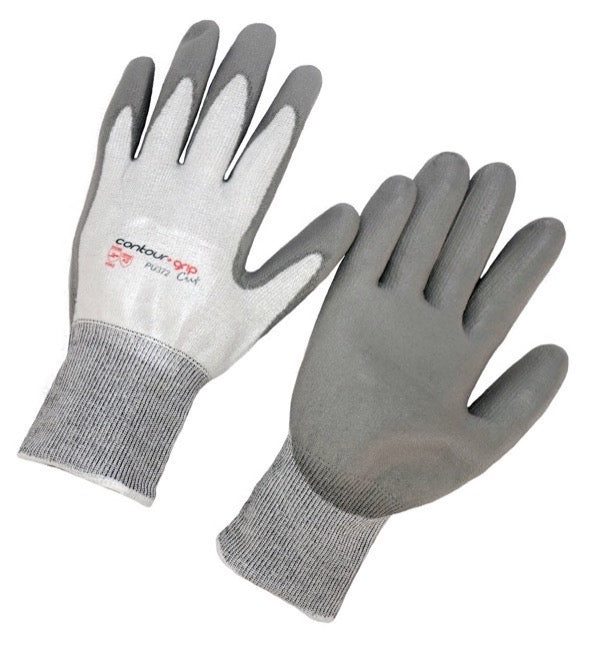 Contour HPPE Soft Fiber, Polyurethane Palm Coated, ANSI/ISEA 105 Cut Level A2