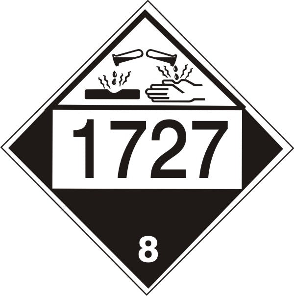 1727 Ammonium Hydrogen Fluoride - Class 8 Placard