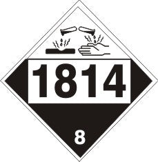 1814 Potassium Hydroxide Solution - Class 8 Placard