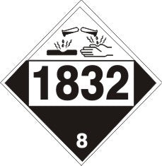 1832 Sulfuric Acid - Class 8 Placard