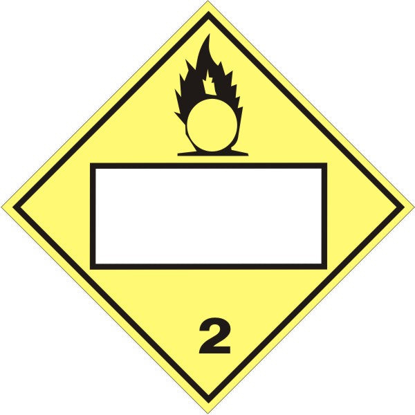 Gasses With Picto Blank - Class 2 DOT Placard