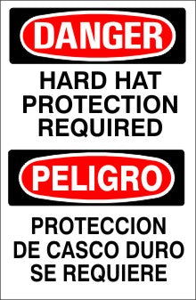 Danger Hard Hat Protection Required