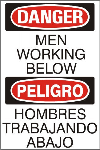 Danger Men Working Below