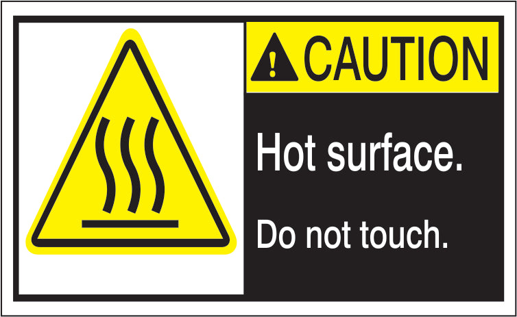 ANSI Header Hot Surface. Do Not Touch