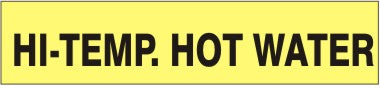 Hi-Temp. Hot Water Pipe Marker