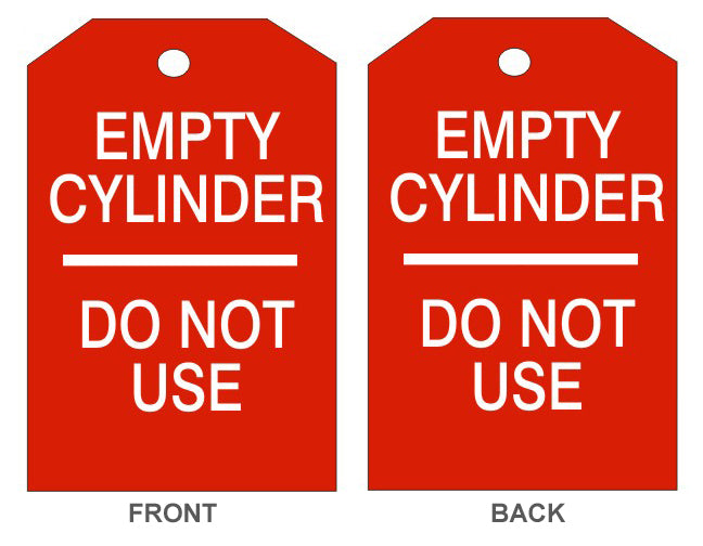 6" x 3" Empty Cylinder Double Sided Tags