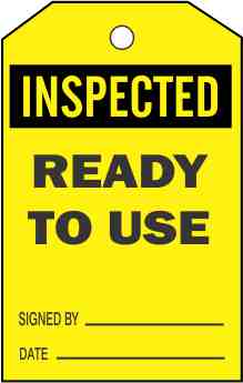 6" x 3" Inspected Ready To Use Tags