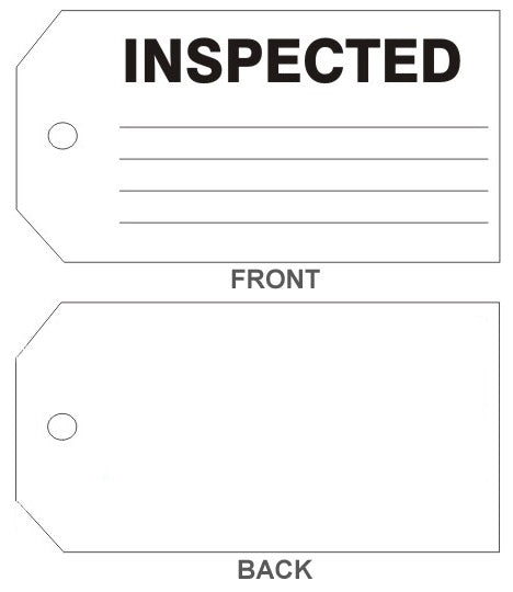 6" x 3" Inspected Tags
