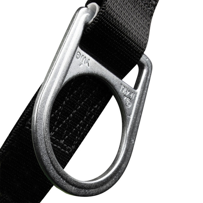PRO Full Body Harness: Dorsal D-ring, Side Positioning D-rings, Front D-ring, Mating Buckle Chest, Tongue Buckle Legs