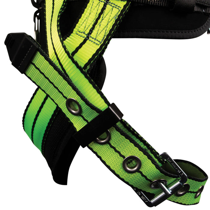 PRO+ Construction Harness: Dorsal D-ring, Quick-Connect Chest, Tongue Buckle Legs
