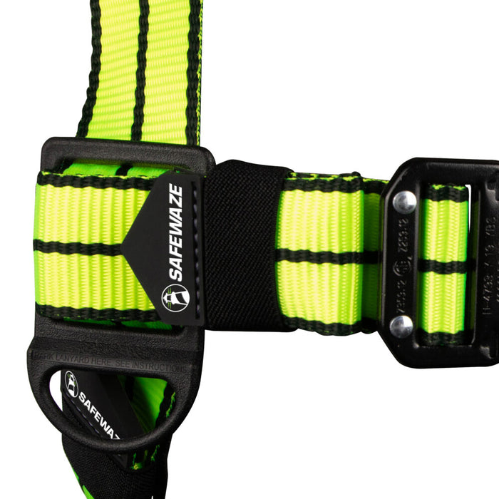 PRO+ Construction Harness: Dorsal D-ring, Quick-Connect Chest, Tongue Buckle Legs