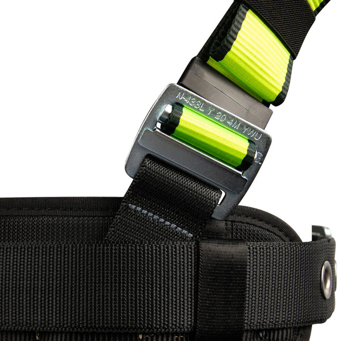 PRO Construction Harness: Dorsal D-ring, Quick Connect Chest, Tongue Buckle Legs